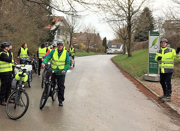 Gruppe Radfahrer