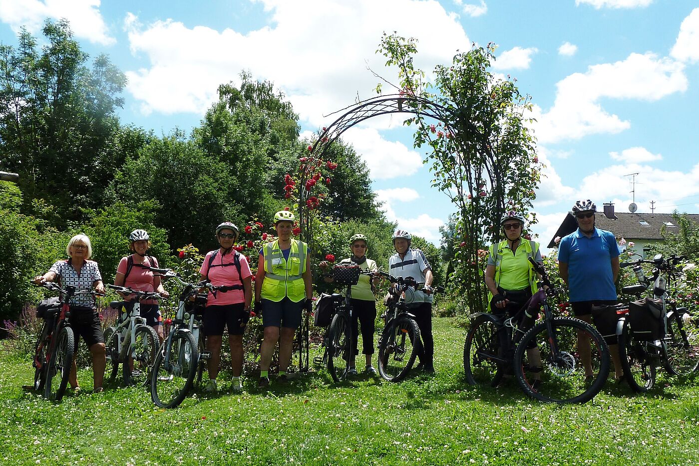 Gruppenbild im Rosengarten