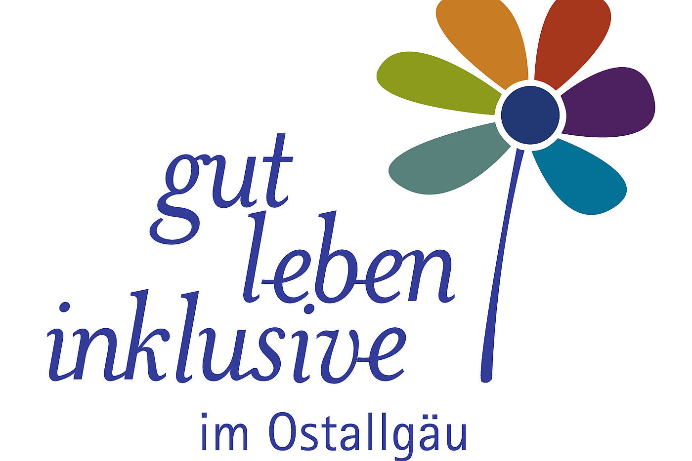 Logo mit Blume und Text