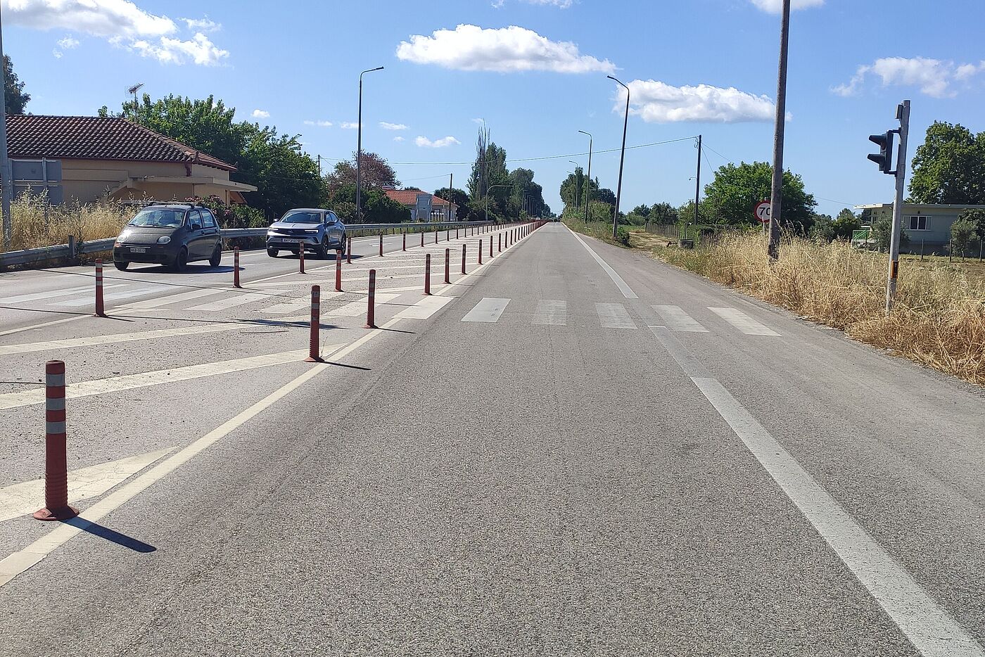 Pfosten auf der Straße