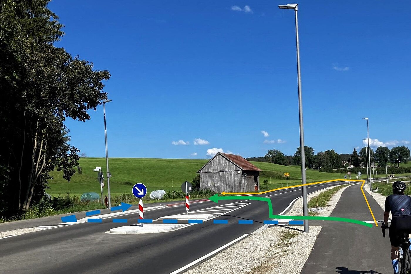 Querung mit Linien